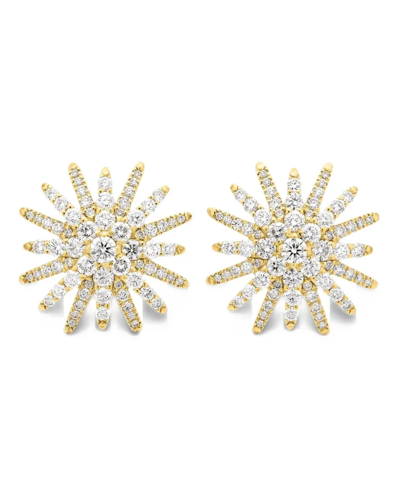 David Yurman Starburst diamond stud earrings - Gold Gold