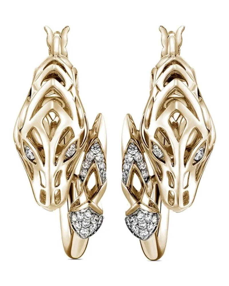 John Hardy 14kt Naga Gelbgoldcreolen Gold