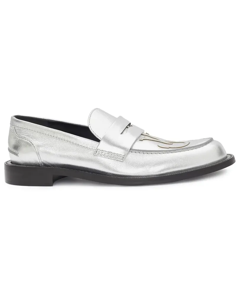 J.W.Anderson Mokassins mit Logo-Patch - Silber Silber