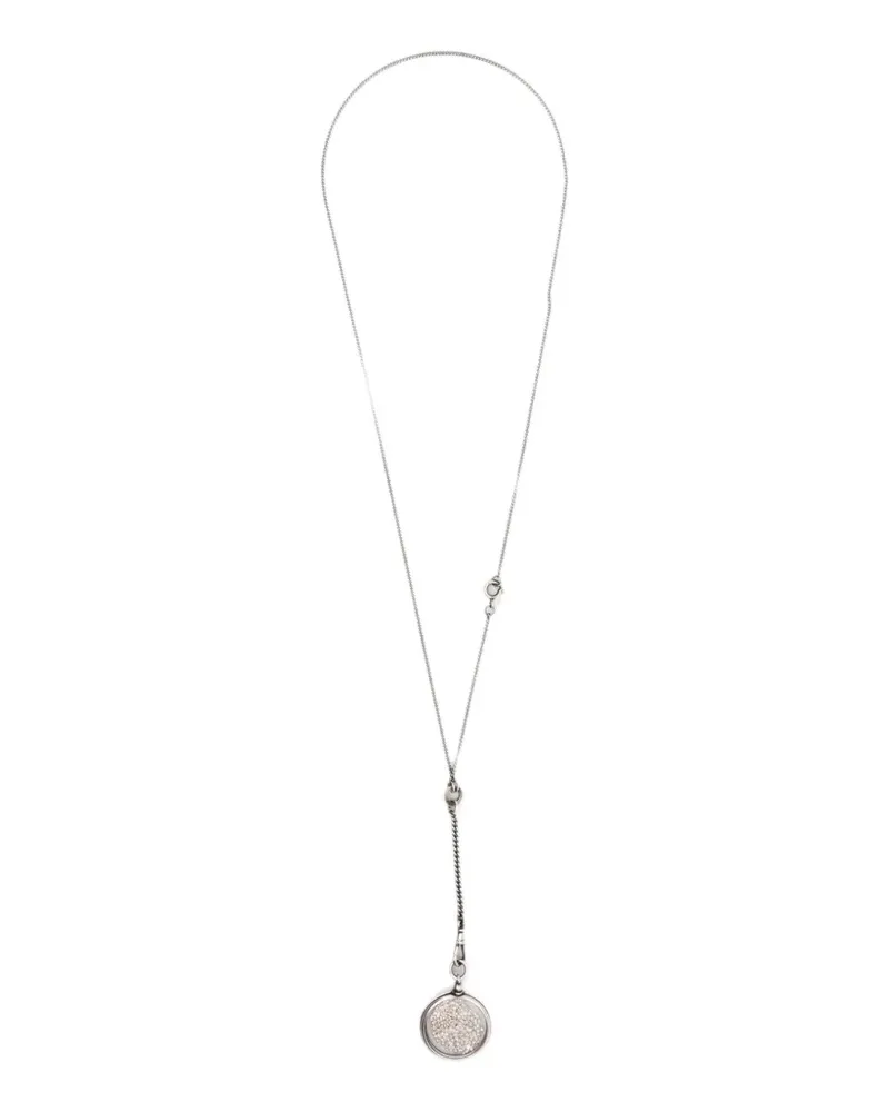 Ann Demeulemeester Halskette mit Medaillon-Anhänger - Silber Silber