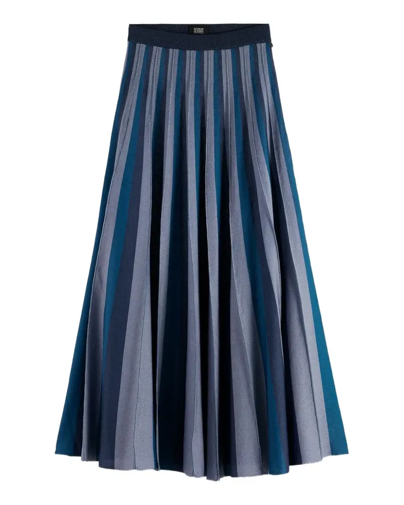 Scotch&Soda striped pleated midi skirt - Blau Blau