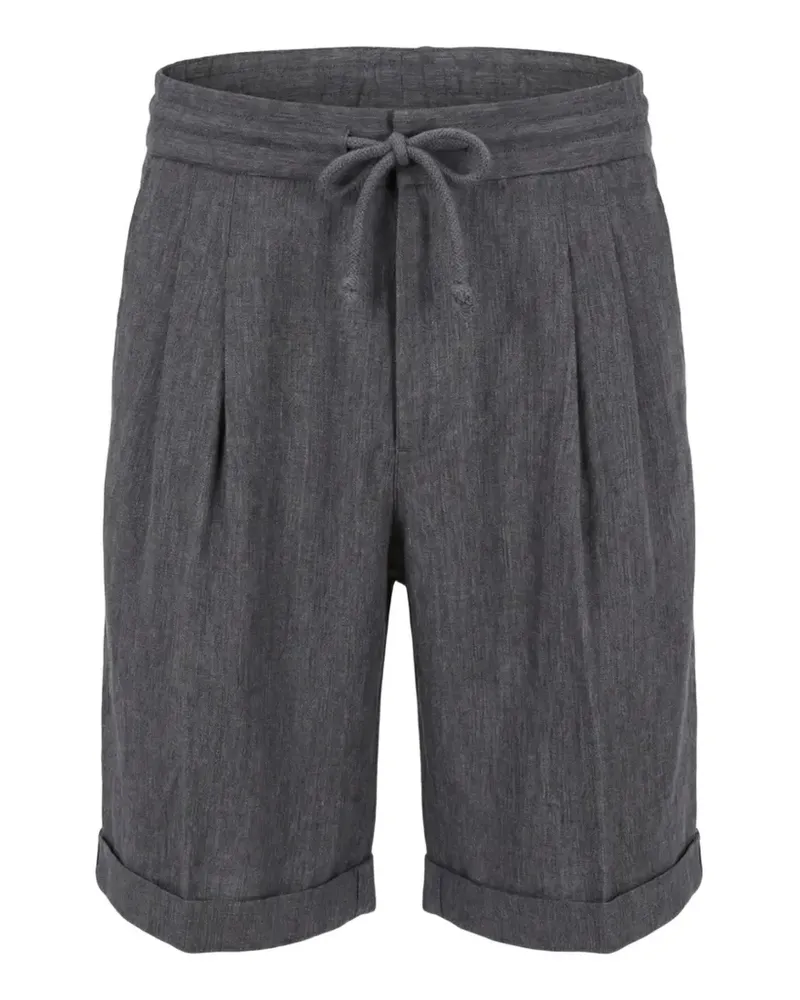 Brunello Cucinelli drawstring linen shorts - Grau Grau