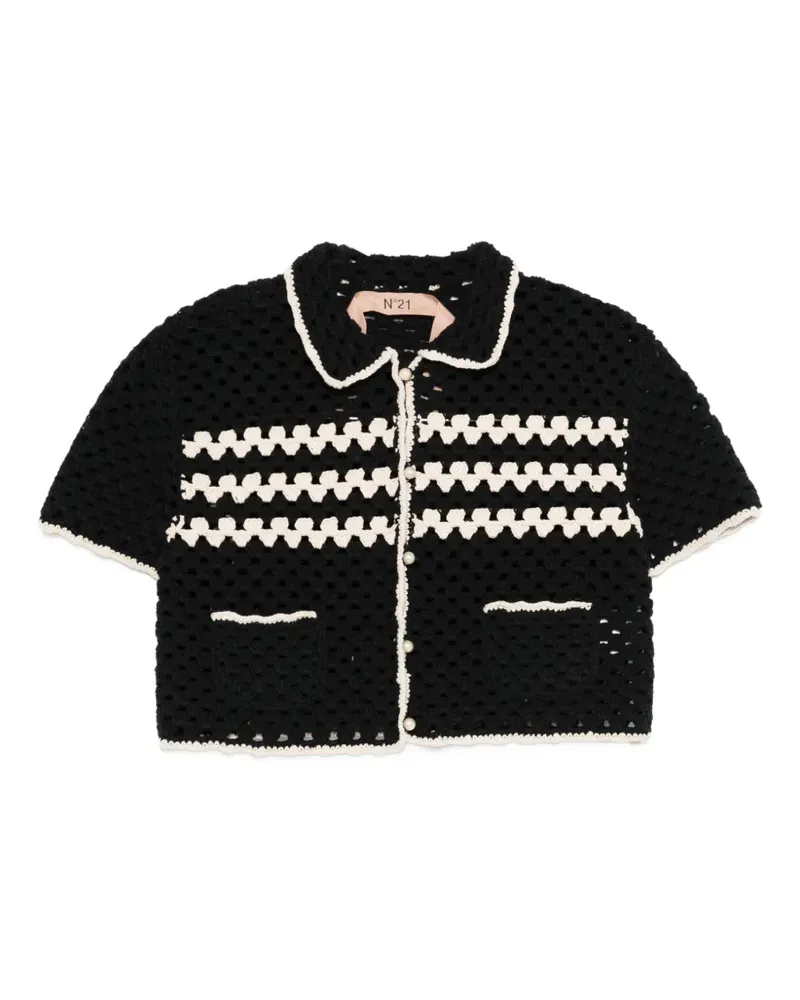 N° 21 crochet cropped jacket - Blau Blau