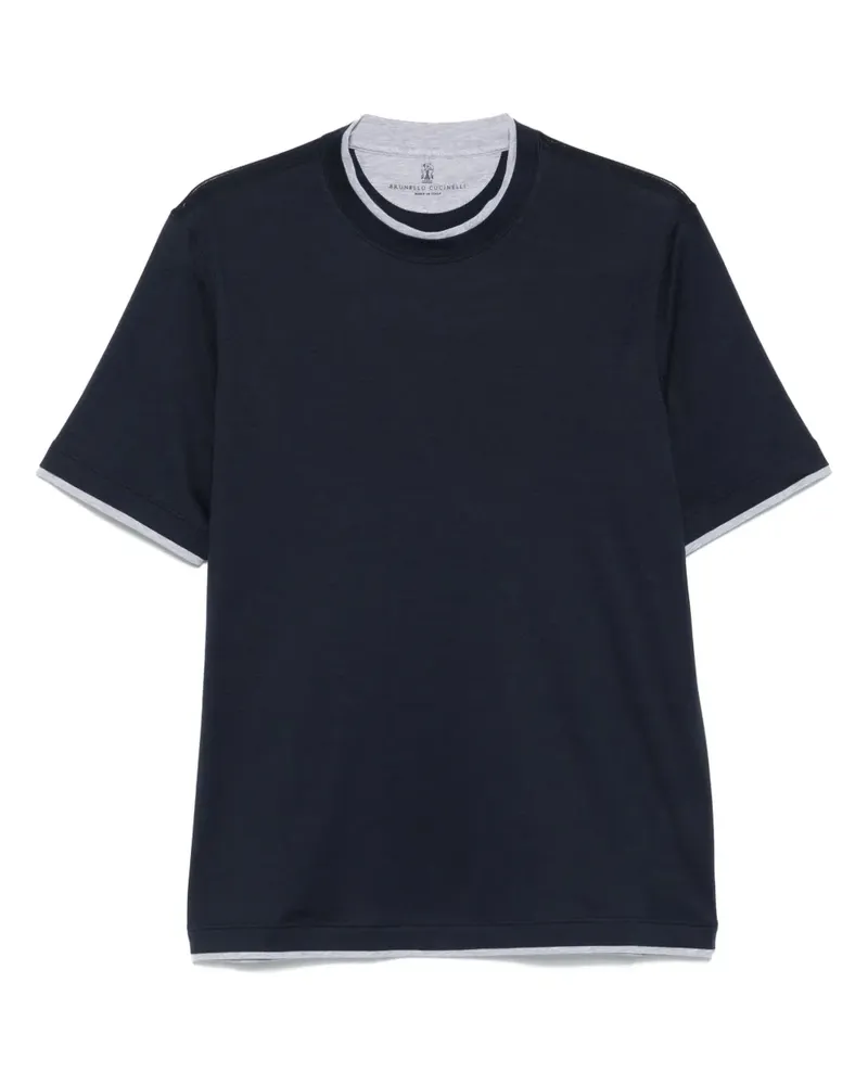 Brunello Cucinelli Klassisches T-Shirt - Blau Blau
