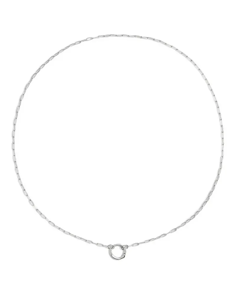 Monica Vinader Ovale Halskette - Silber Silber