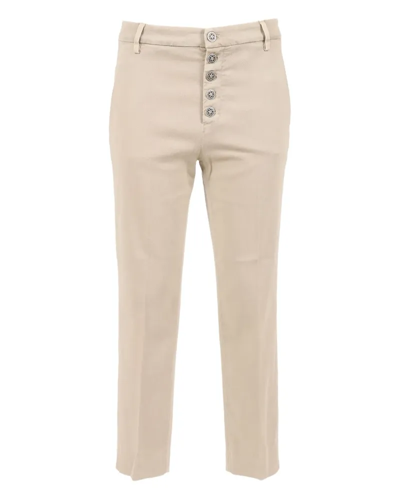 Dondup button-front straight trousers - Nude Nude