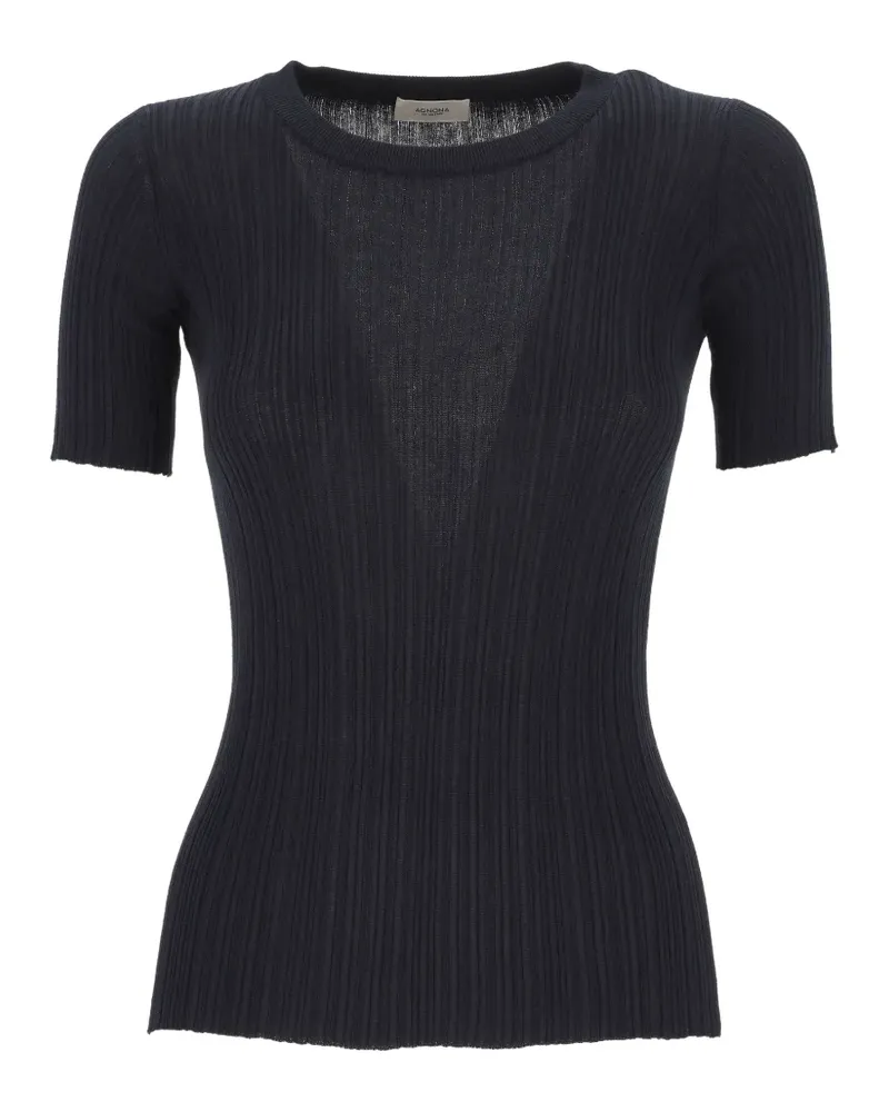 AGNONA ribbed-knit top - Blau Blau