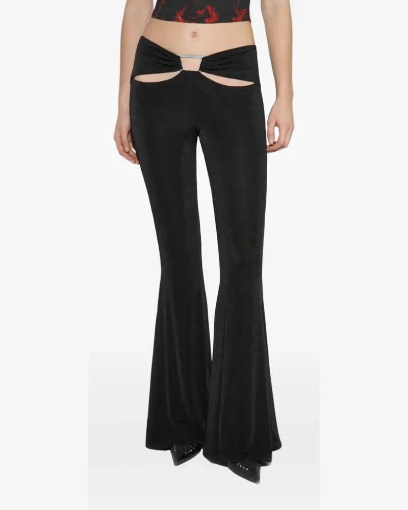 MISBHV cut out-detailed trousers - Schwarz Schwarz