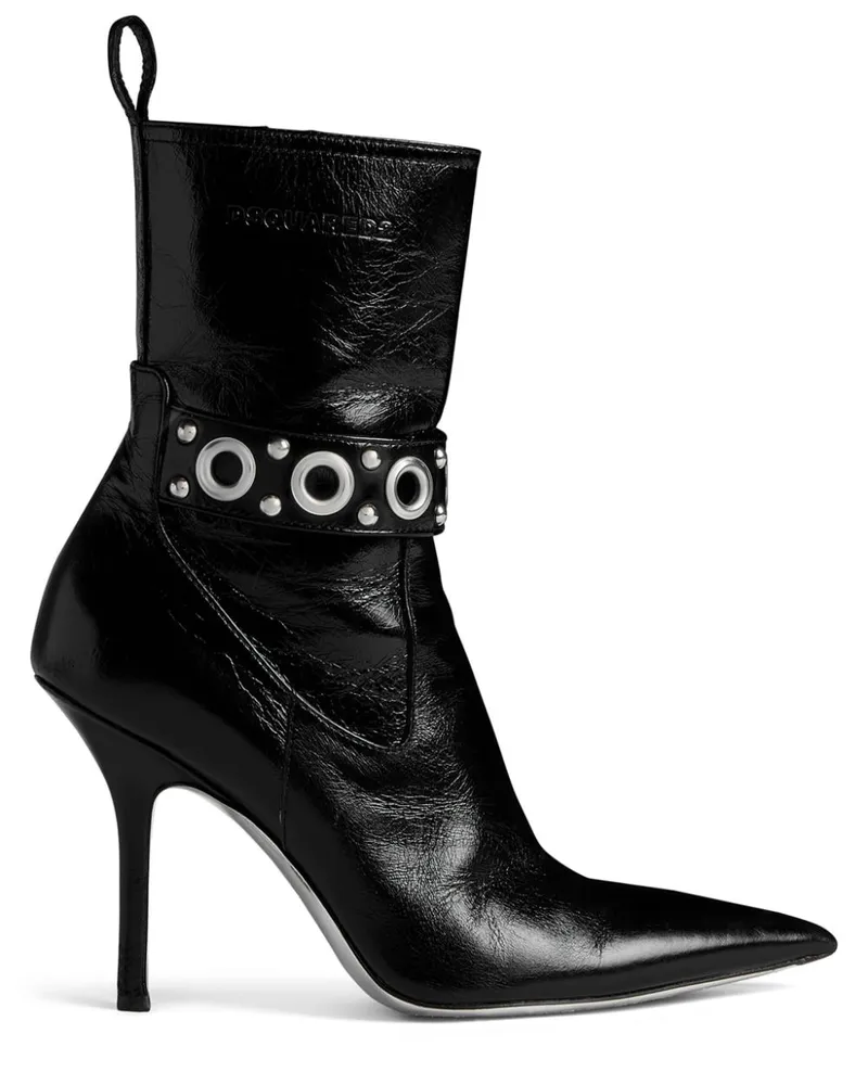 Dsquared2 Gothic Stiefeletten mit Ösen - Schwarz Schwarz