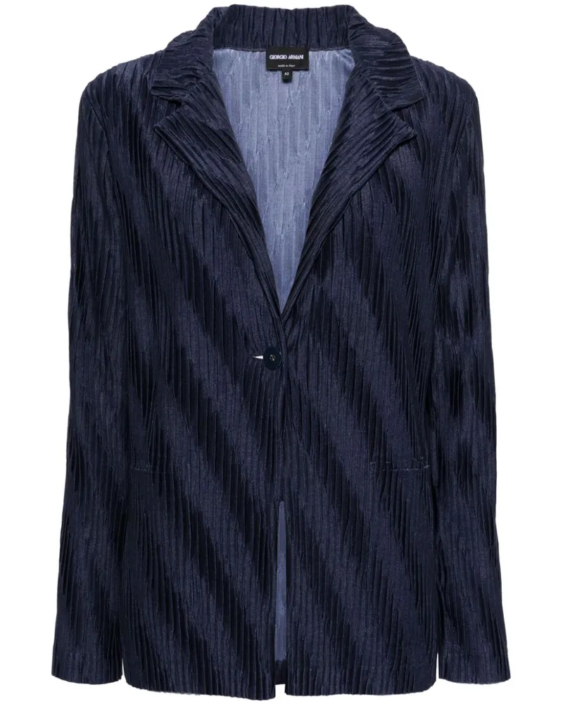 Giorgio Armani Plissierter Blazer - Blau Blau