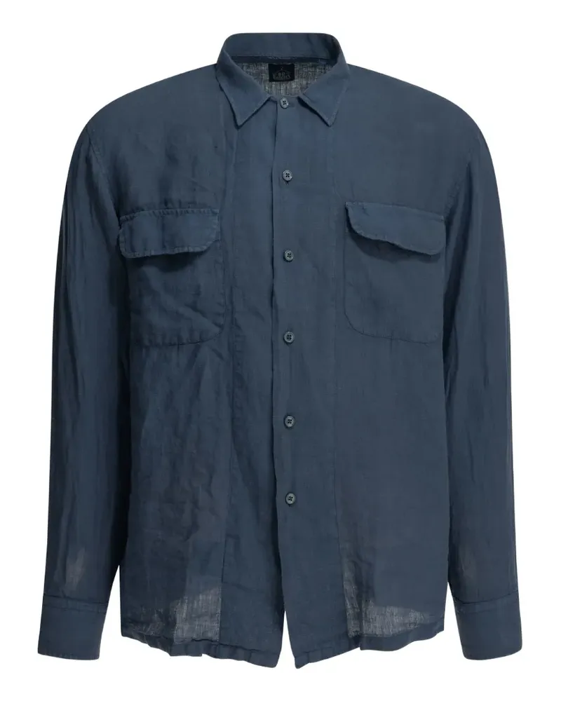 B.D. Baggies chest-pocket linen shirt - Blau Blau