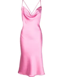 Norma Kamali Midikleid aus Satin Rosa