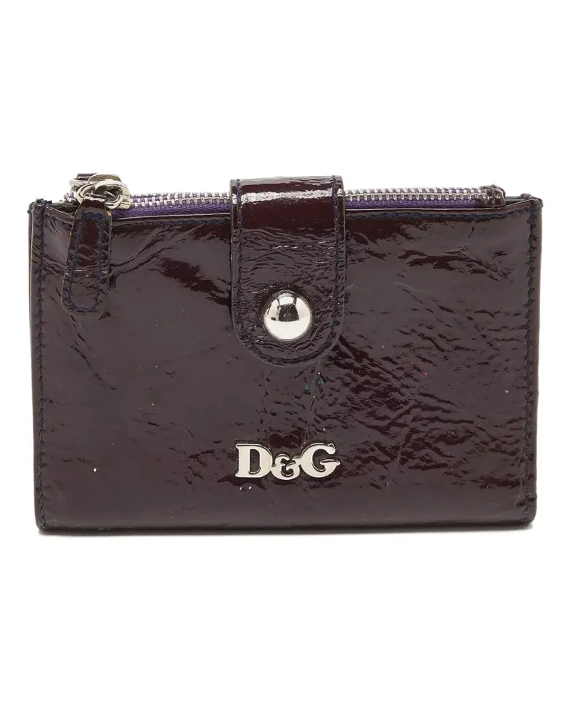 Dolce & Gabbana Portemonnaie aus Lackleder - Schwarz Schwarz