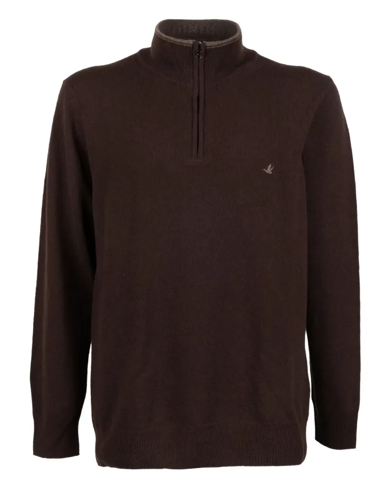 Brooksfield half-zip mock-neck sweater - Braun Braun