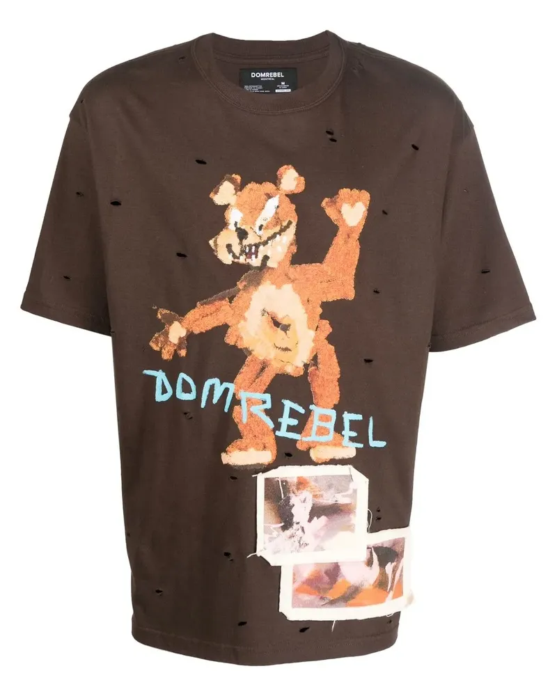 DOMREBEL Bruce T-Shirt - Braun Braun