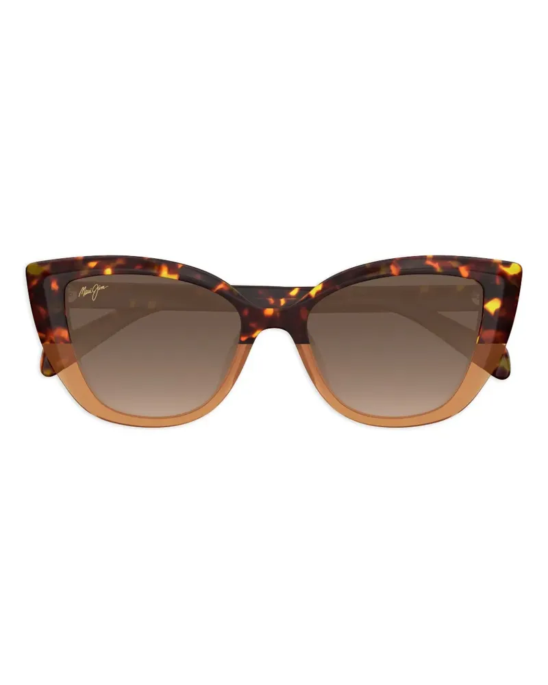 Maui Jim Blossom Cat-Eye-Sonnenbrille in Schildpattoptik - Braun Braun