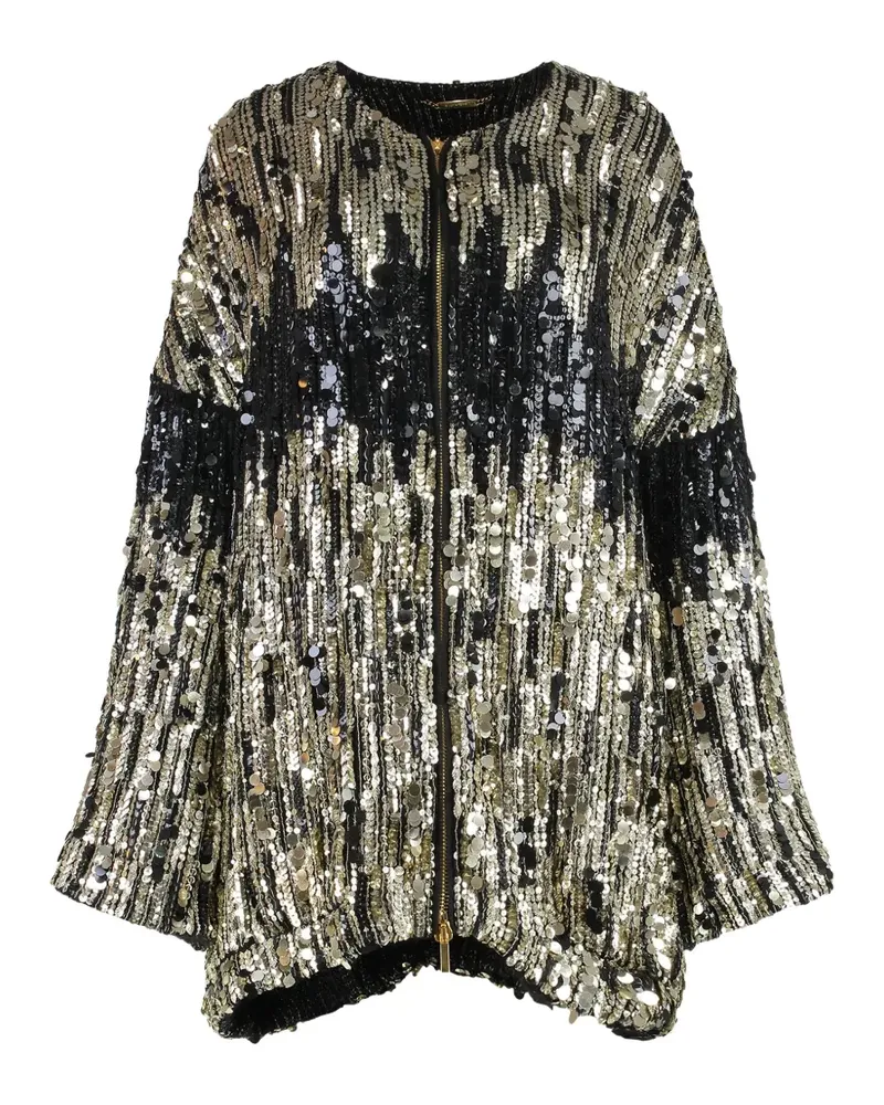 Alberta Ferretti Verzierter Mantel - Schwarz Schwarz