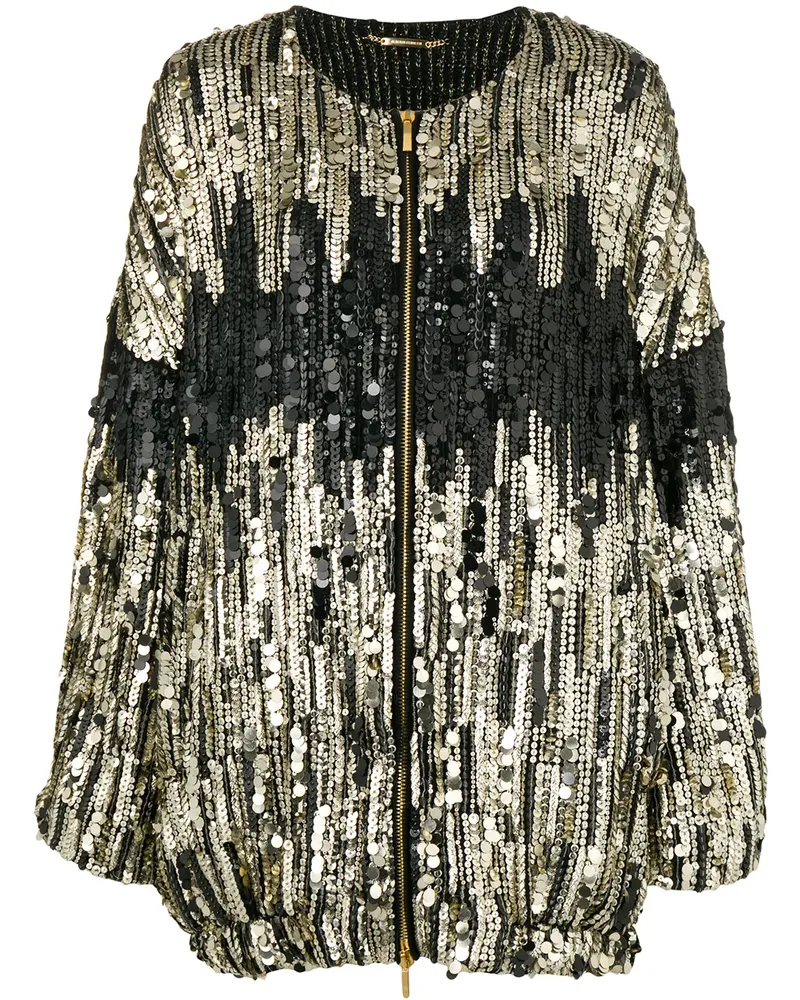 Alberta Ferretti Verzierter Mantel - Schwarz Schwarz