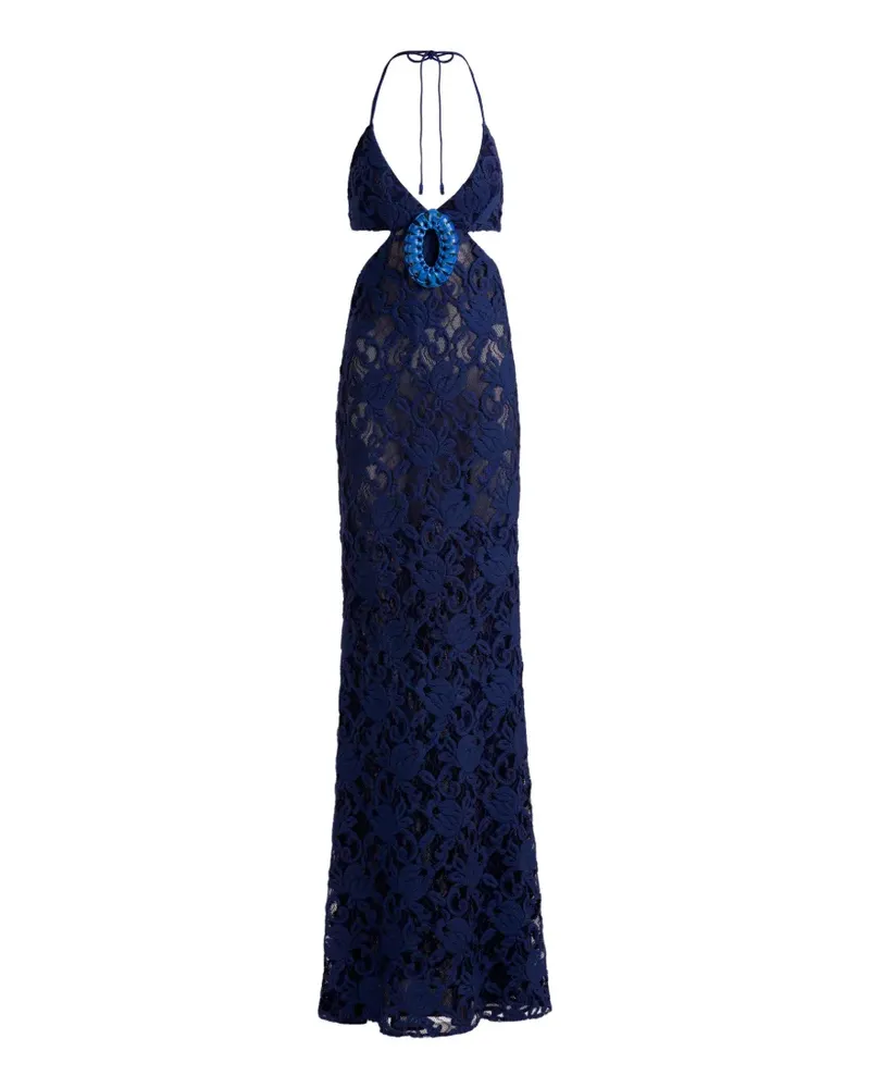 Silvia Tcherassi Karen cut-out maxi dress - Blau Blau