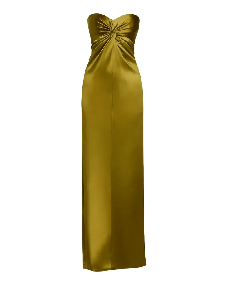 Retrofête twisted strapless dress - Gold Gold