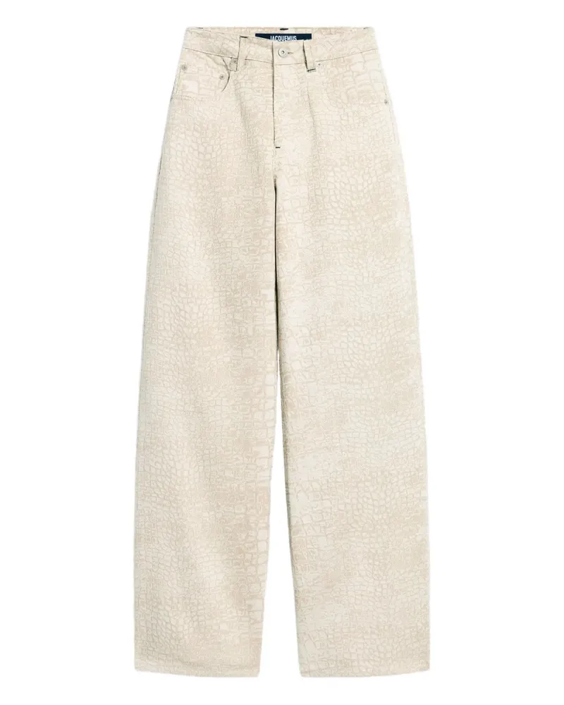 Jacquemus Le De-Nimes Hose - Nude Nude
