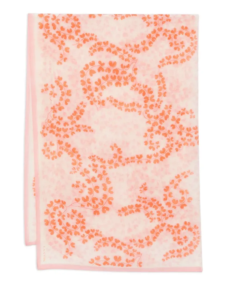 Lanvin Seidenschal mit Blumen-Print - Rosa Rosa