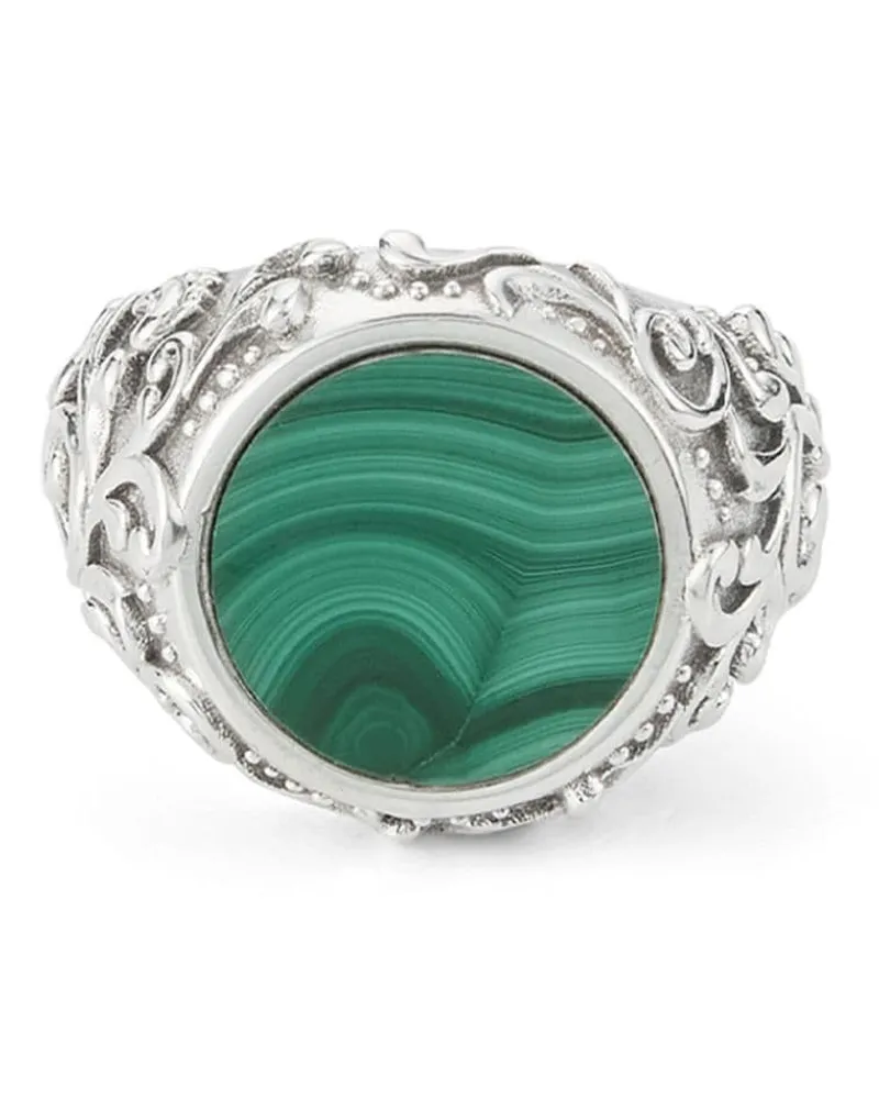 Emanuele Bicocchi Arabesque Ring mit Malachit - Silber Silber