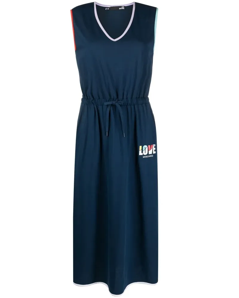 Moschino Kleid mit Kordelzug - Blau Blau