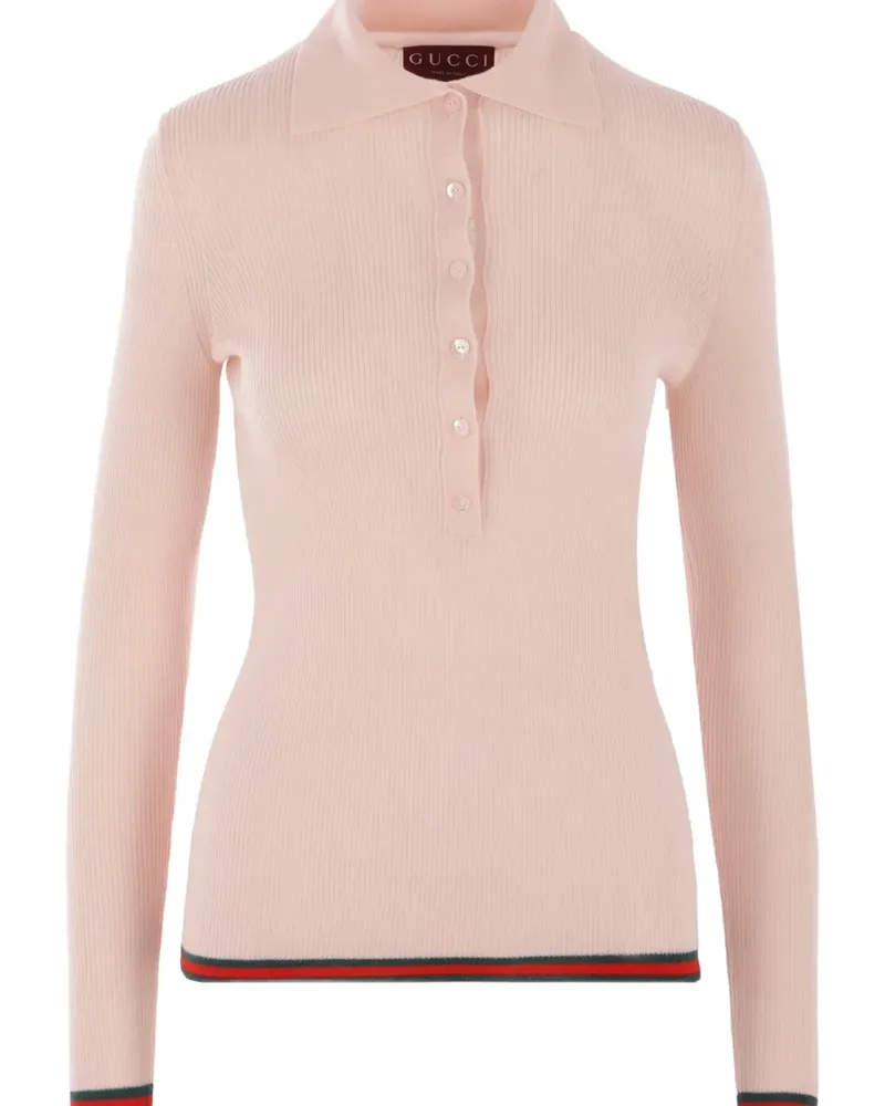 Gucci Gerippter Strickpullover - Rosa Rosa