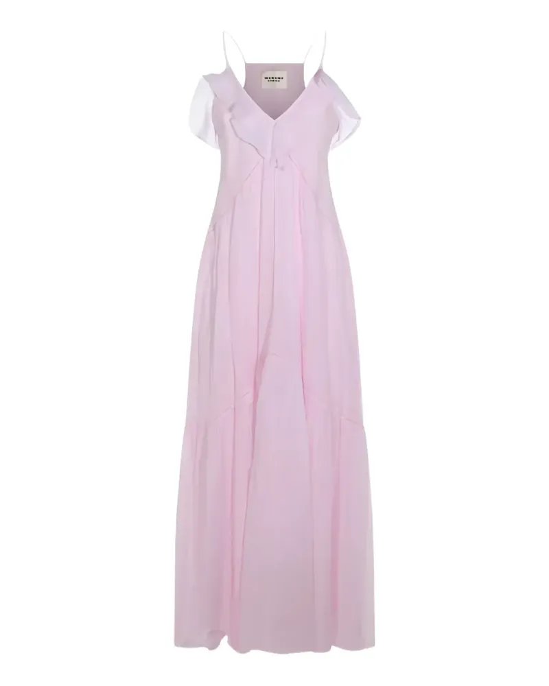Isabel Marant Gerüschtes Vasma Maxikleid - Rosa Rosa