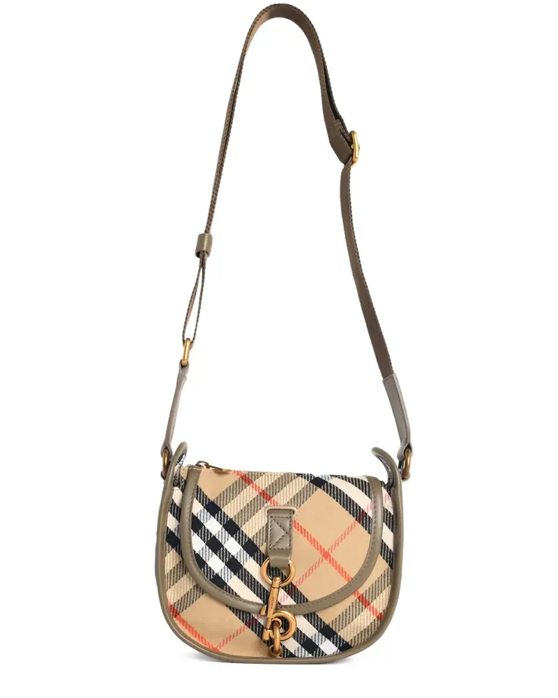 Burberry Mini Schultertasche mit Karo-Print - Nude Nude
