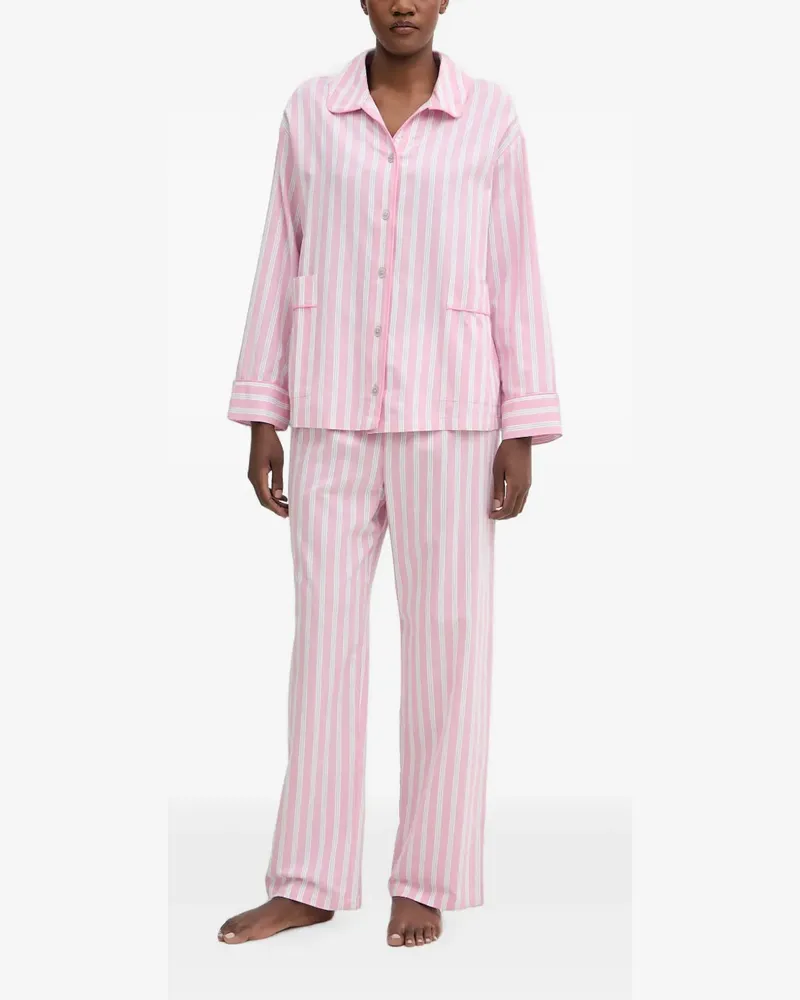 Benetton Gestreifter Pyjama - Rosa Rosa