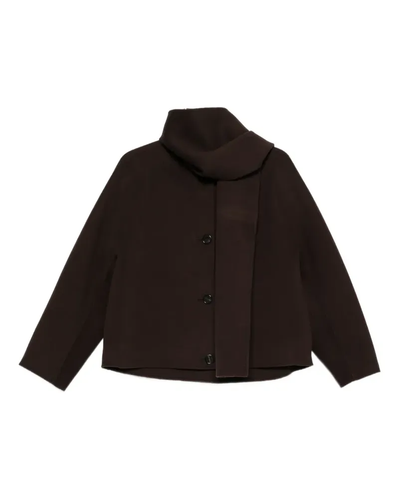Max Mara Kate Jacke mit Schaldetail - Braun Braun