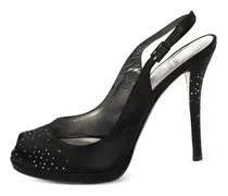 Pre-owned Peeptoe-Stiletto-Pumps 120mm - Schwarz