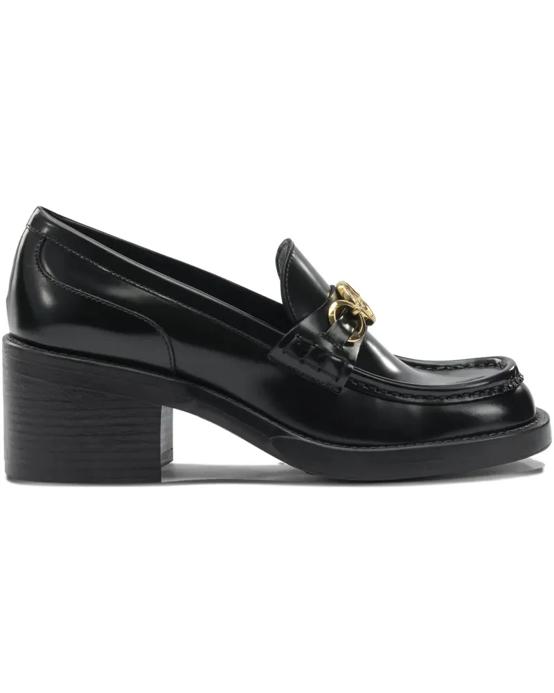 Chloé medallion heeled loafers - Schwarz Schwarz