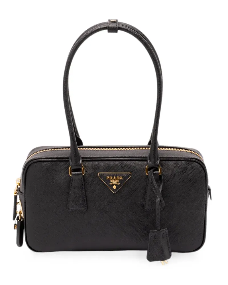 Prada triangle-logo tote bag - Schwarz Schwarz