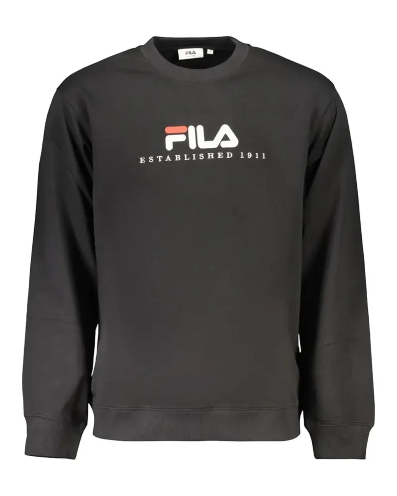 Fila logo-print cotton sweatshirt - Schwarz Schwarz
