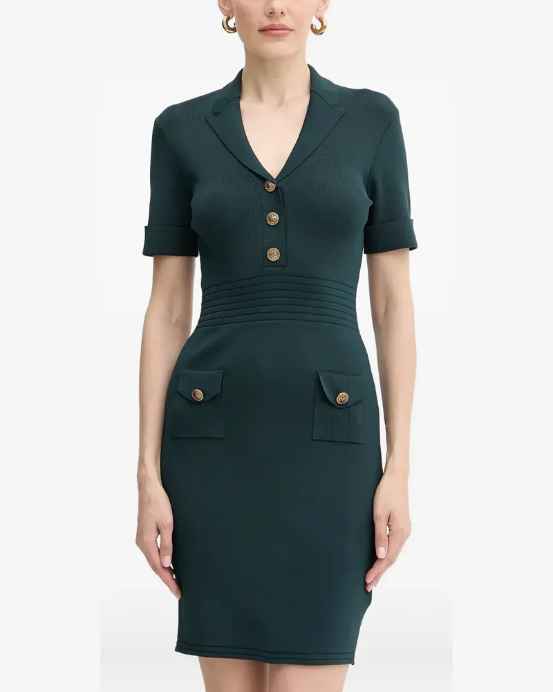 Guess Minikleid mit Knopfdetail - Grün Grün