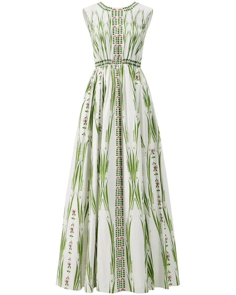 Giambattista Valli Jardin du Cap Maxikleid mit Print - Weiß Weiß