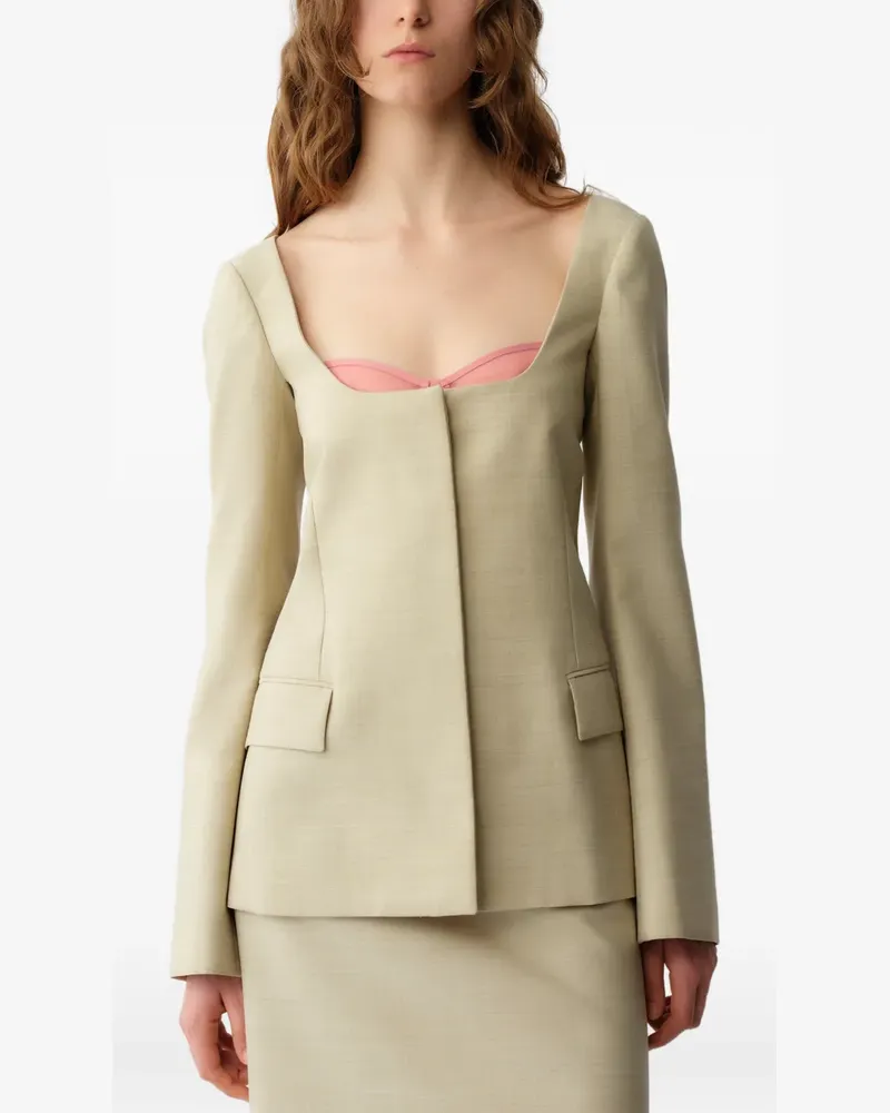 Calvin Klein square-neck tailored jacket - Nude Nude