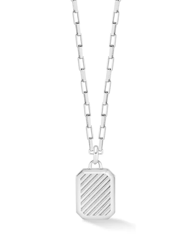 Dower & Hall Octagon Humbug Halskette - Silber Silber