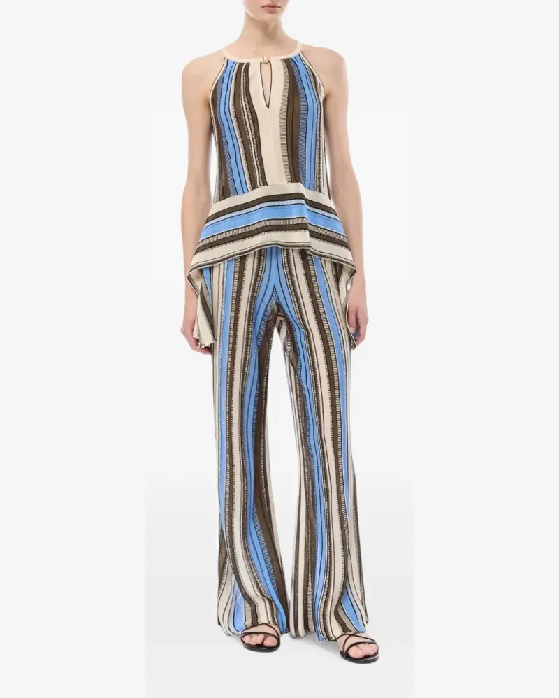 NENETTE Weite Hose mit Längsstreifen - Nude Nude