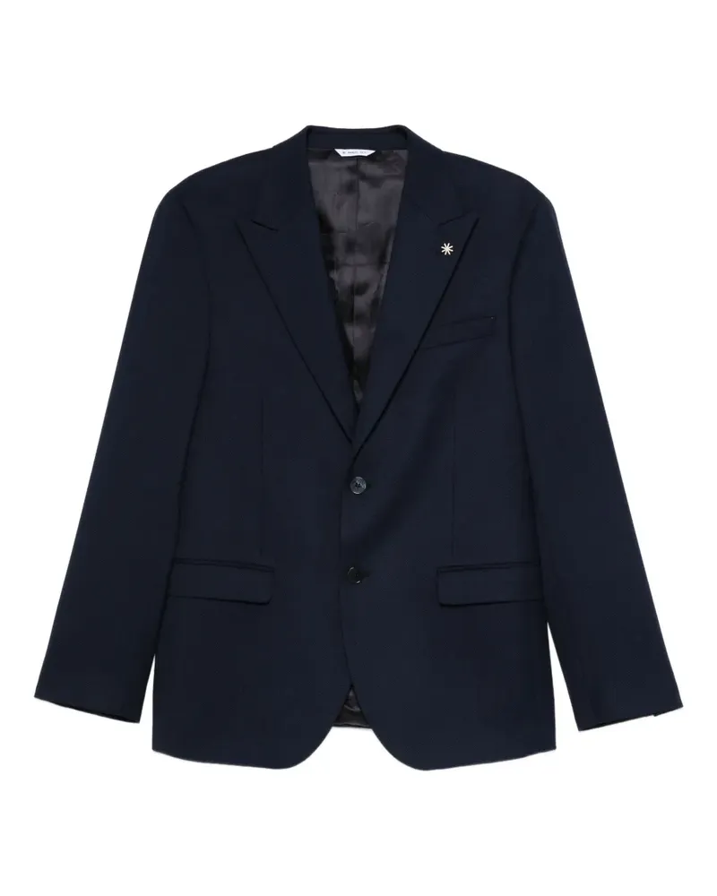 Manuel Ritz stretch hopsack-eye suit - Blau Blau
