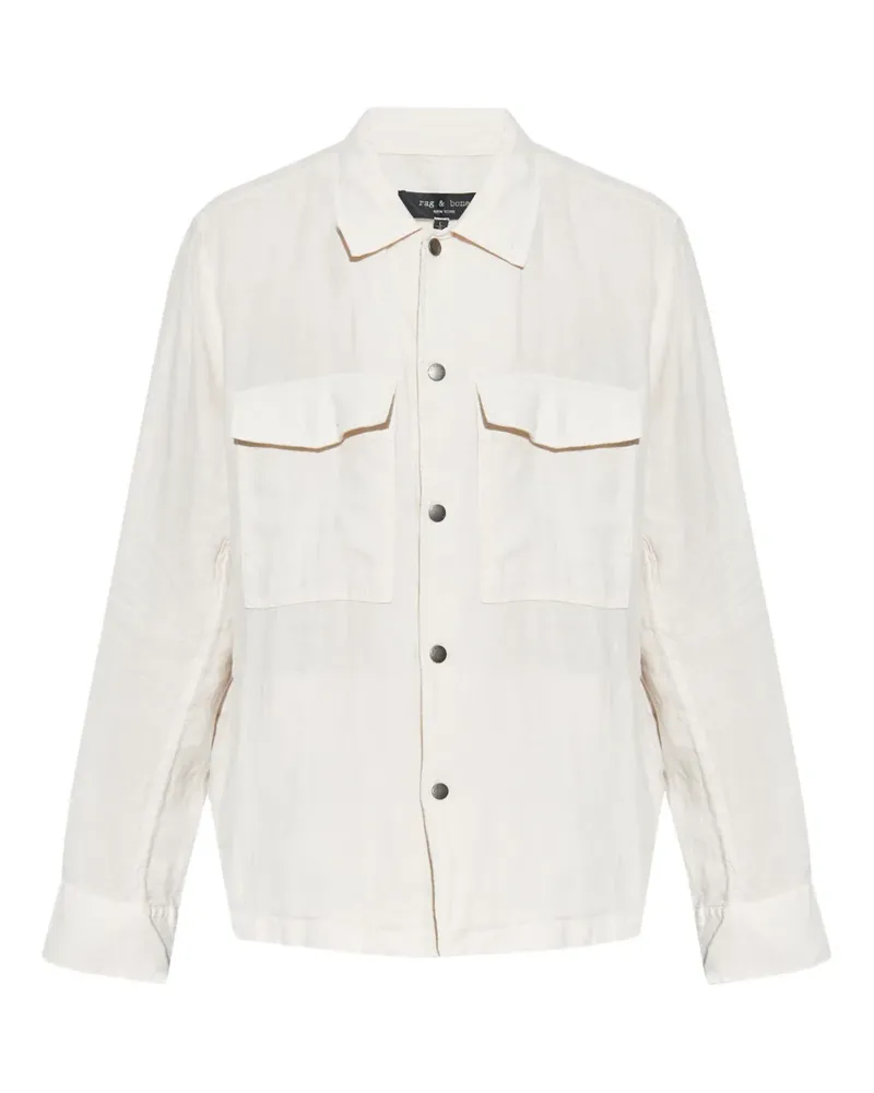 Rag & Bone Hemdjacke aus Leinen - Nude Nude