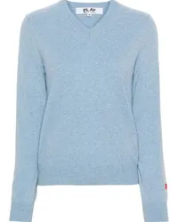 Comme des Garçons Pullover mit Herz-Logo Blau