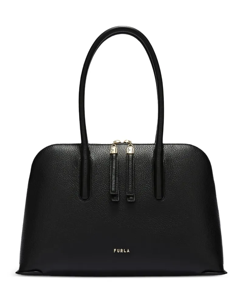Furla M Atmosfera Dome leather tote bag - Schwarz Schwarz