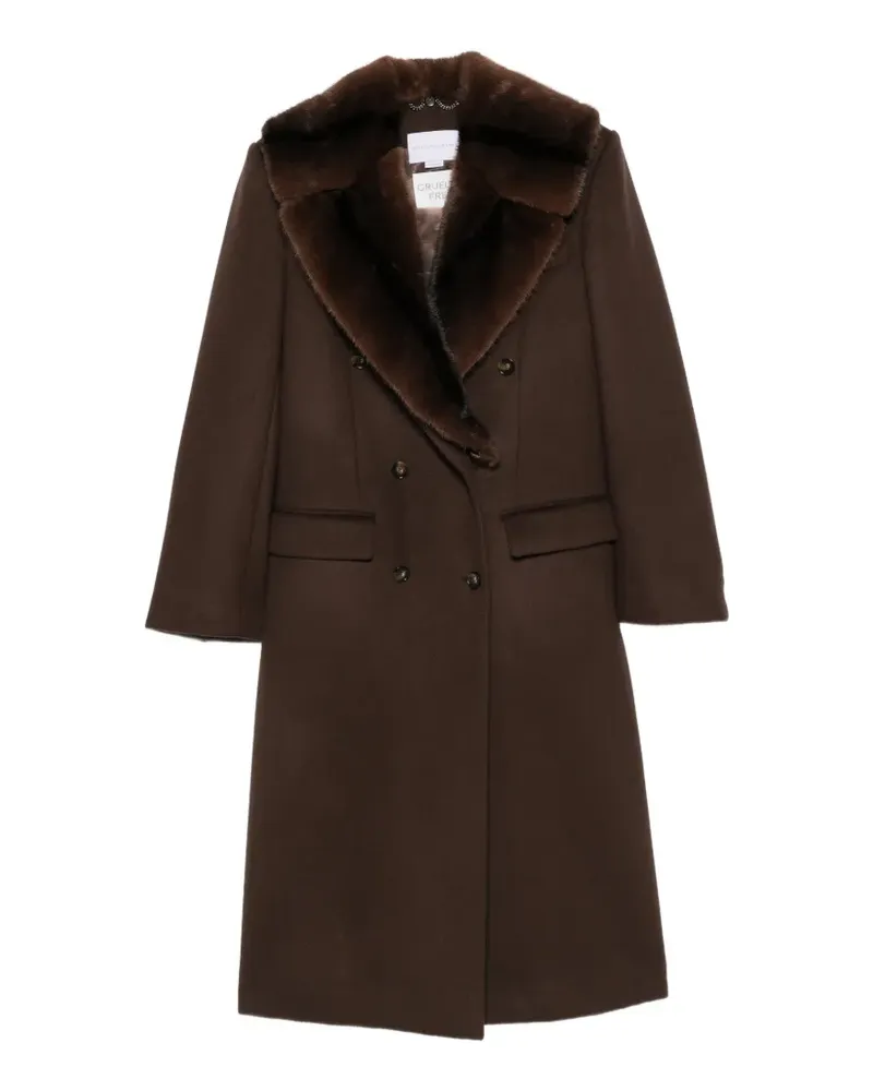 Stella McCartney double-breasted collar-detail coat - Braun Braun