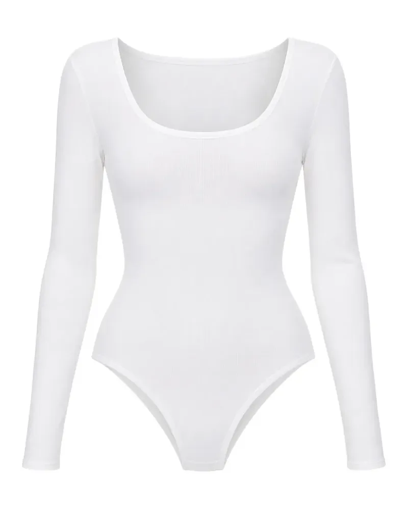 Gabriela Hearst Emily scoop-neck bodysuit - Weiß Weiß
