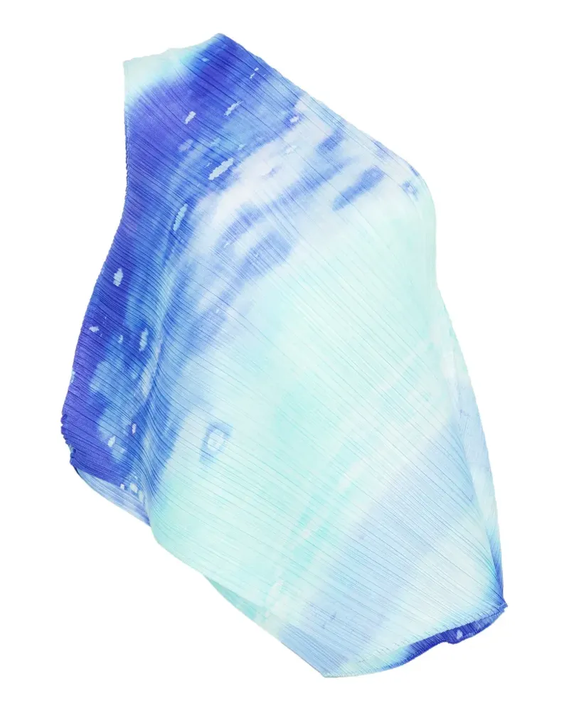 Issey Miyake One-Shoulder-Top mit Falten - Blau Blau