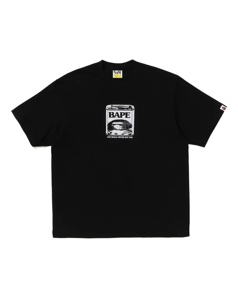 BAPE T-Shirt mit Logo-Print - Schwarz Schwarz